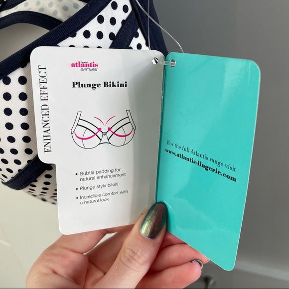 Navy Dot Bikini Top - Picture 7 of 10